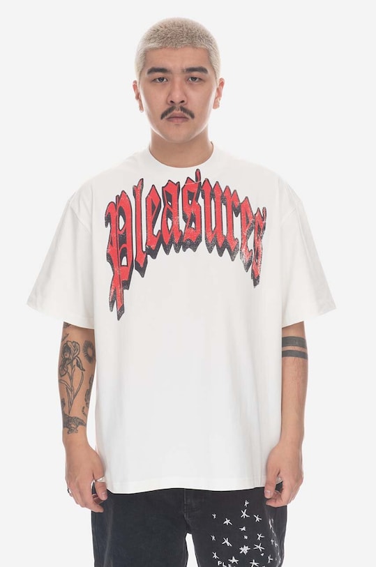 PLEASURES t-shirt bawełniany Twitch Heavyweight
