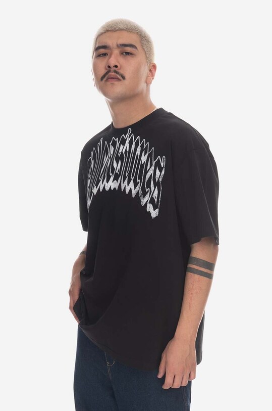 PLEASURES cotton T-shirt Twitch Heavyweight relaxed black P23SP028