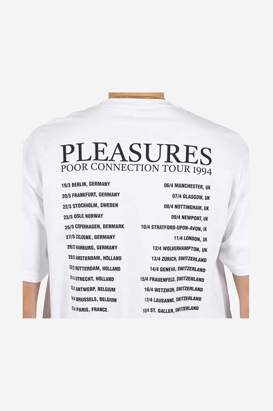 PLEASURES t-shirt bawełniany Poop Connection T-shirt biały P23SP058