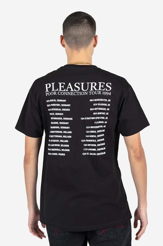 PLEASURES cotton T-shirt Poop Connection T-shirt P23SP058 black AA00