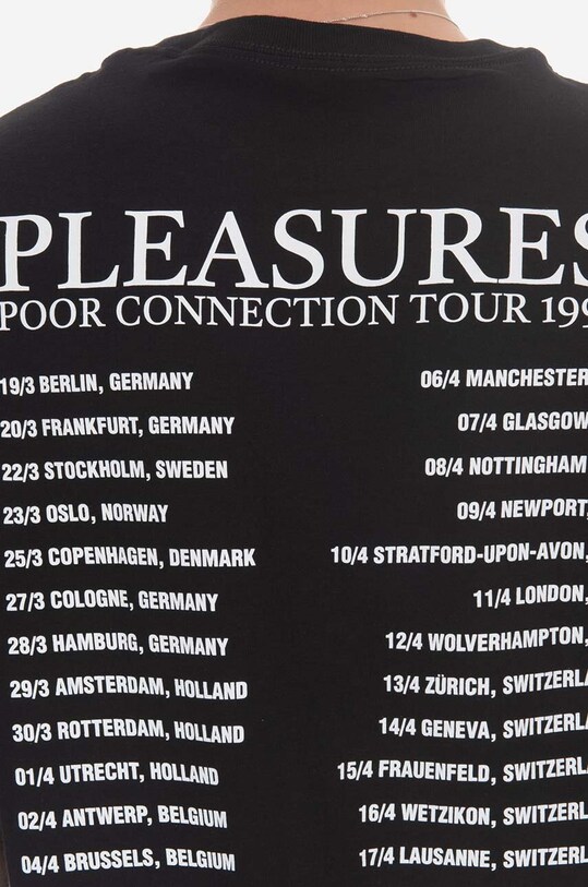 PLEASURES t-shirt bawełniany Poop Connection T-shirt P23SP058 czarny