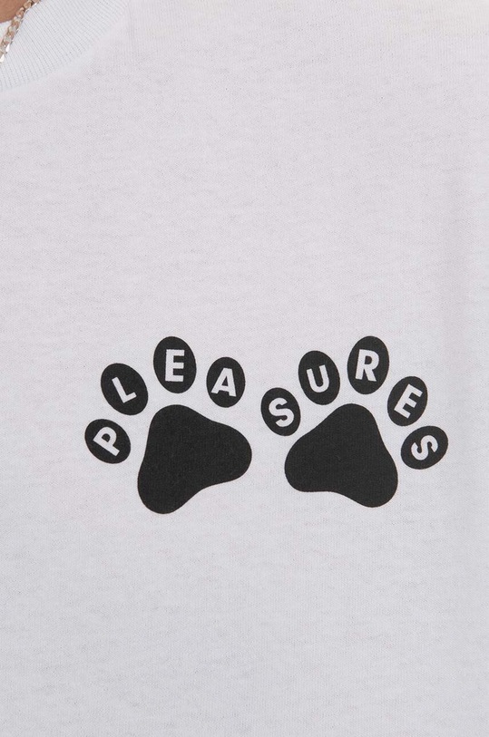 PLEASURES cotton T-shirt Puppies T-shirt white P23SP060