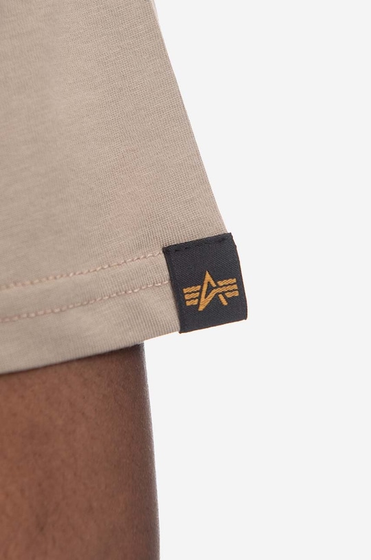 Alpha Industries t-shirt bawełniany Alpha Industries Basic T Small Logo 188505 679 188505.679 beżowy SS24