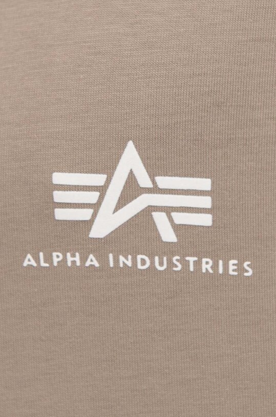 Bavlněné tričko Alpha Industries Basic T Small Logo béžová 188505.679