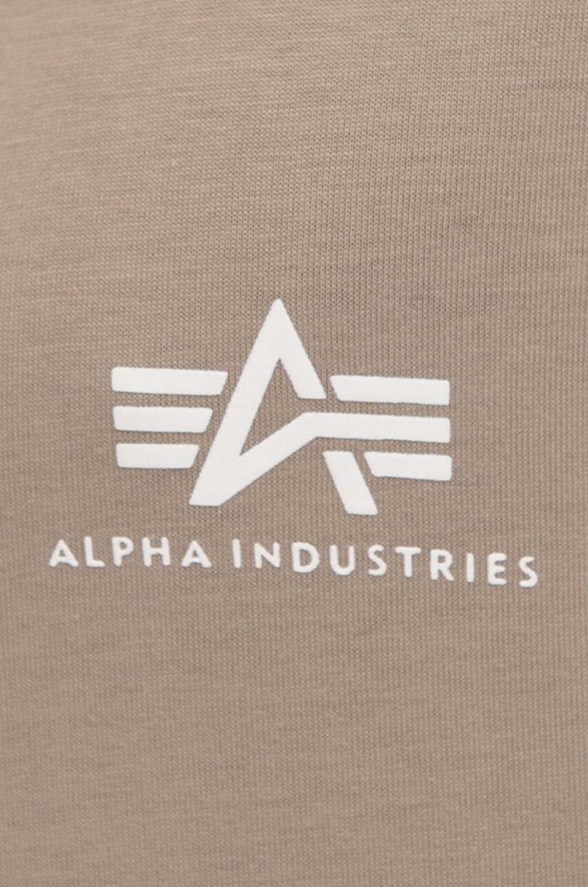 Alpha Industries t-shirt bawełniany Alpha Industries Basic T Small Logo 188505 679 beżowy 188505.679