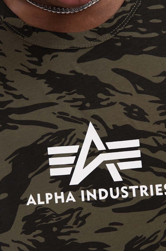 Alpha Industries tricou din bumbac Alpha Industries Basic Tank Camo 126566C 634 verde 126566C.634