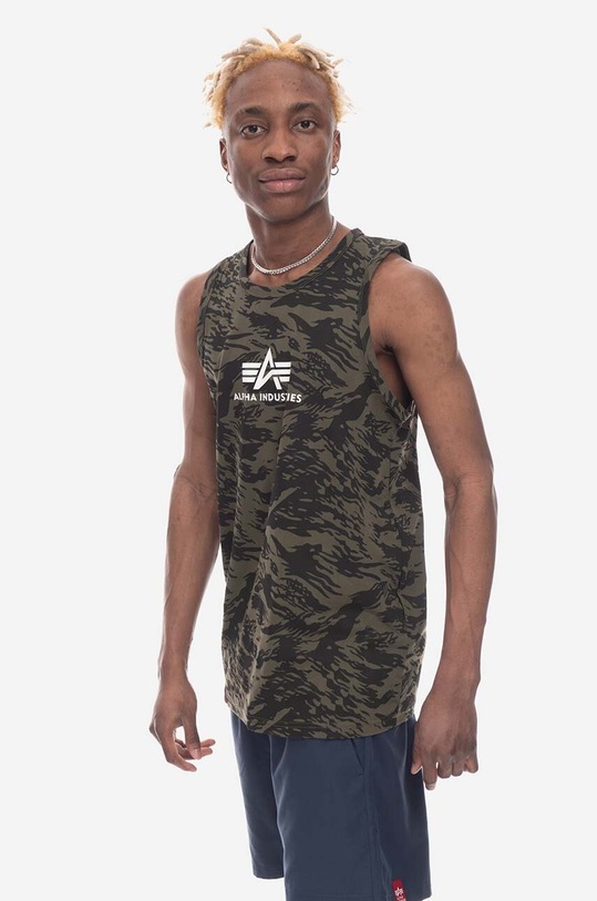 Alpha Industries tricou din bumbac Alpha Industries Basic Tank Camo 126566C 634 126566C.634