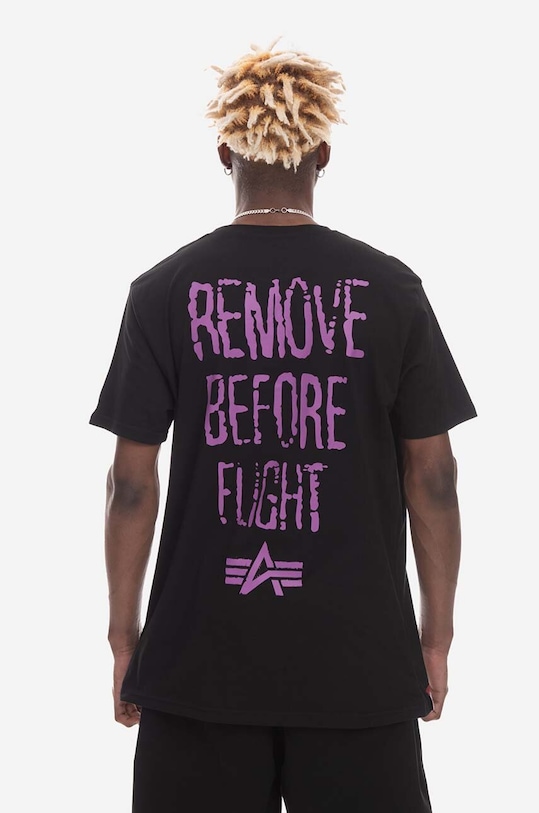 Alpha Industries t-shirt bawełniany Alpha Industries RBF Moto T 116512 682 granatowy 116512.682