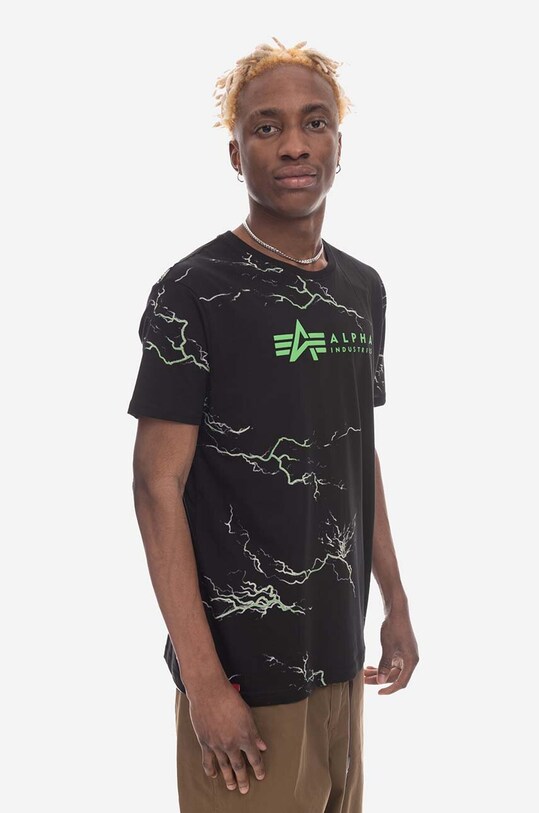 Alpha Industries cotton T-shirt Lightning AOP