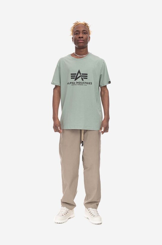 Alpha Industries cotton T-shirt Alpha Industries Basic T-shirt 100501 680 100501.680 green AA00