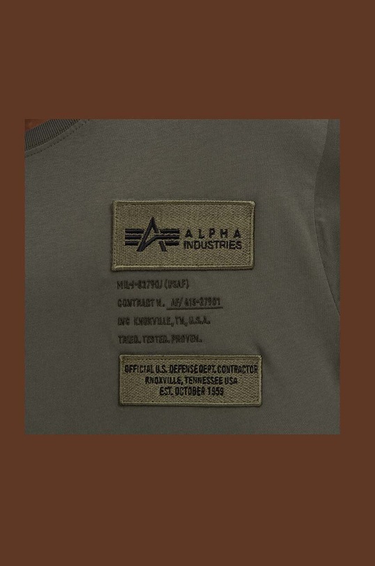 Alpha Industries tricou din bumbac Patch T LF 136500 142 136500.142 verde AA00