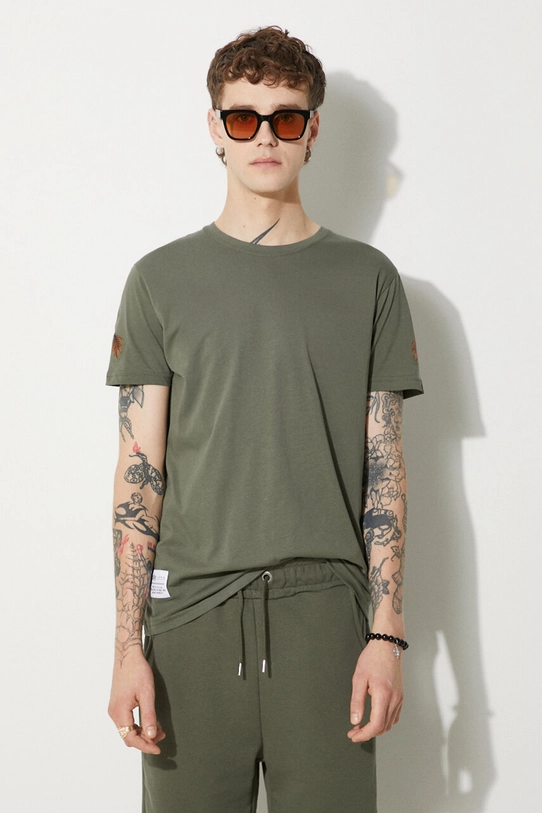 Clothing Alpha Industries cotton T-shirt Dragon 136506.142 green