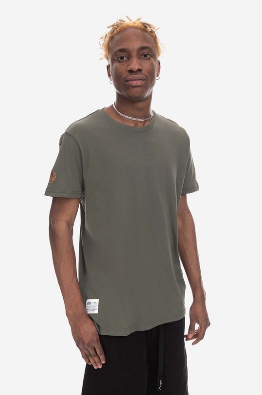 Bavlněné tričko Alpha Industries Dragon 136506.142 zelená