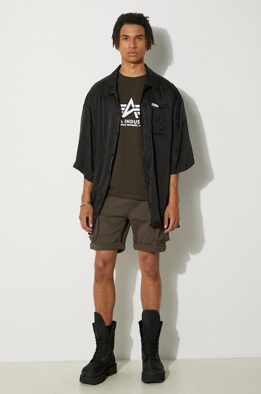 Bavlnené tričko Alpha Industries Basic 100501.413 hnedá SS25