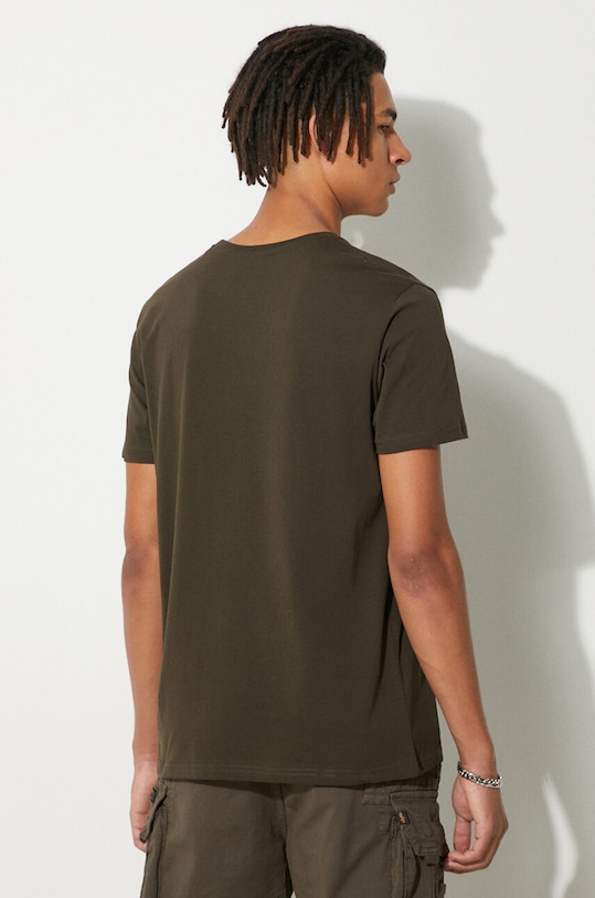 Oblečenie Bavlnené tričko Alpha Industries Basic 100501.413 hnedá