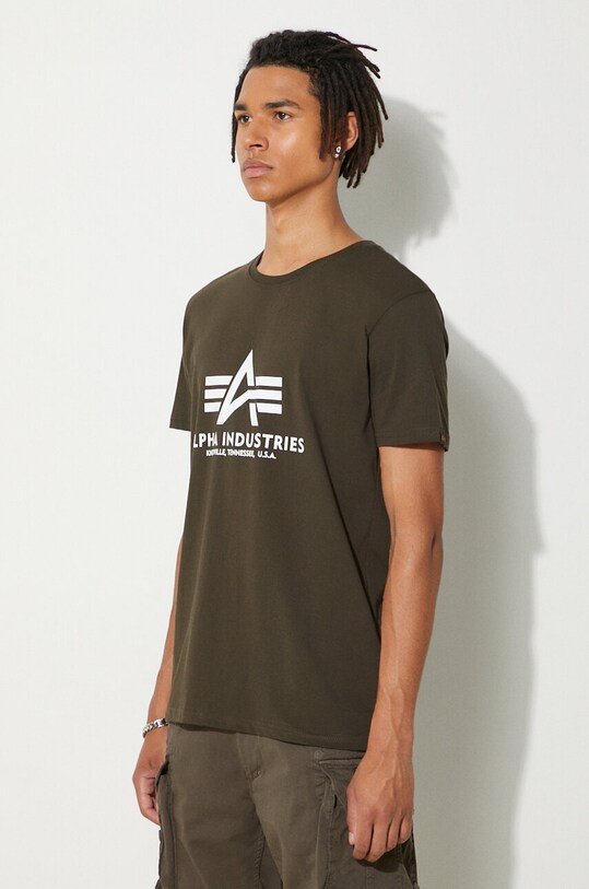 Alpha Industries tricou din bumbac Basic maro 100501.413