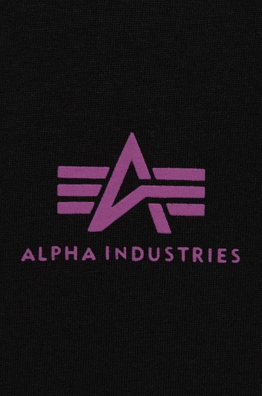 Bavlnené tričko Alpha Industries 128507.682 čierna