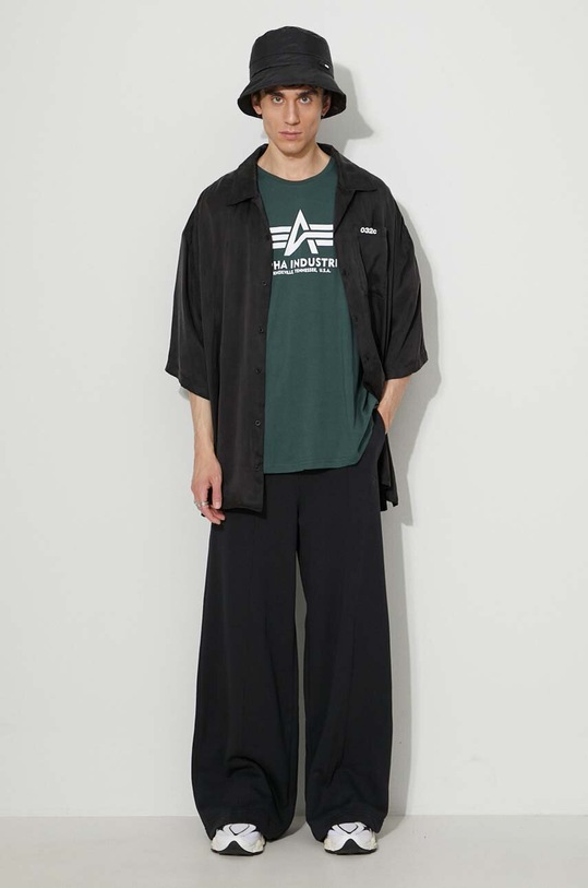 Bavlněné tričko Alpha Industries Basic T-Shirt 100501.610 zelená SS24