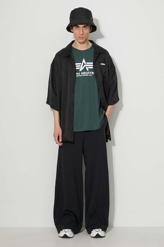 Bavlněné tričko Alpha Industries Basic T-Shirt 100501.610 zelená SS24