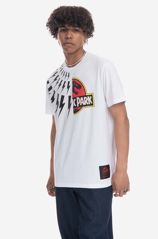 Neil Barett t-shirt bawełniany biały PBJT141.U533S