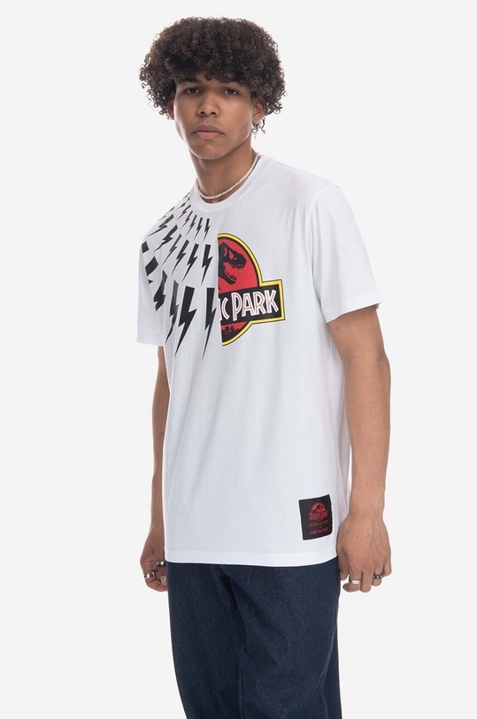 Neil Barett tricou din bumbac alb PBJT141.U533S