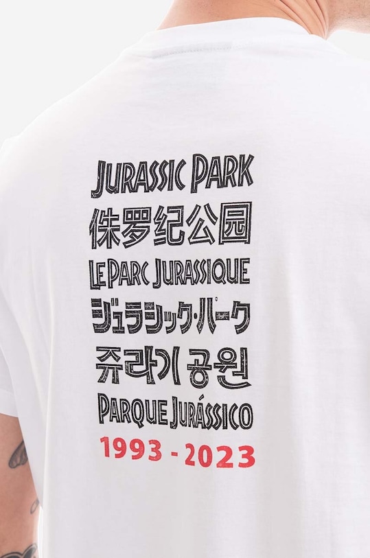 Bavlněné tričko Neil Barett Jurassic Park T-Shirt PBJT142-U506S 1133 PBJT142.U506S bílá