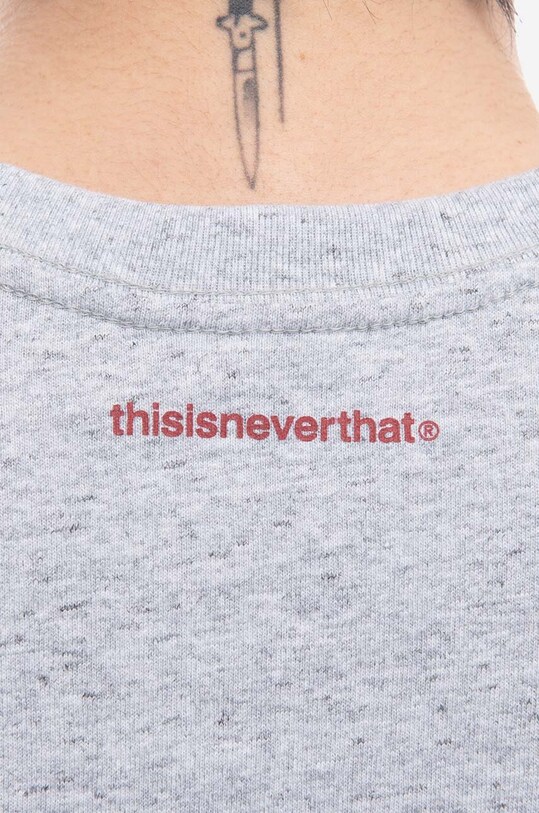 Хлопковая футболка thisisneverthat T-Logo Tee TN230TTSST01 серый