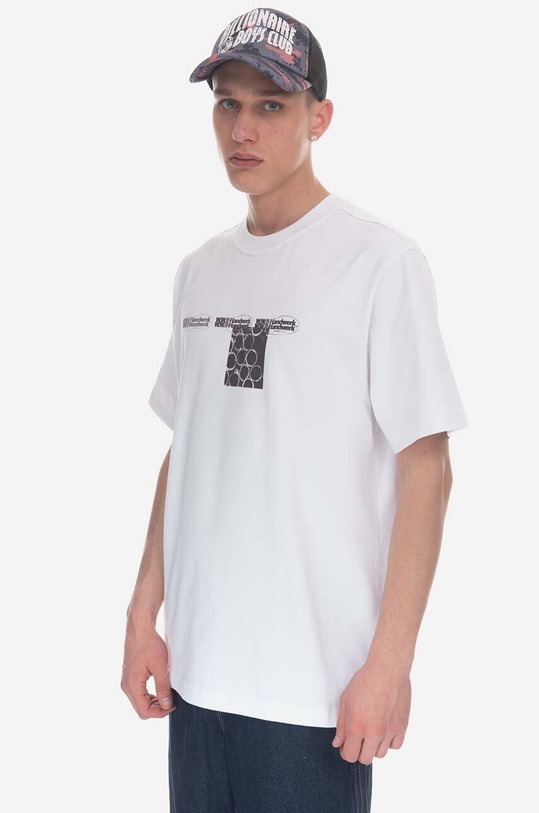 Ρούχα Βαμβακερό μπλουζάκι Wood Wood 12245706.2106 λευκό