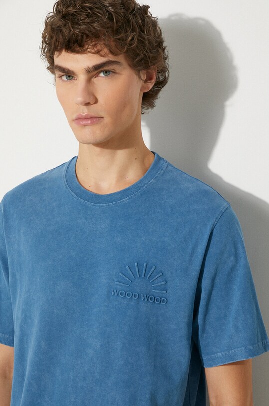 Wood Wood t-shirt bawełniany niebieski 12312507.2491