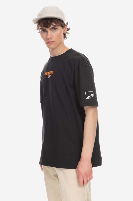 Puma t-shirt bawełniany czarny 539158.51