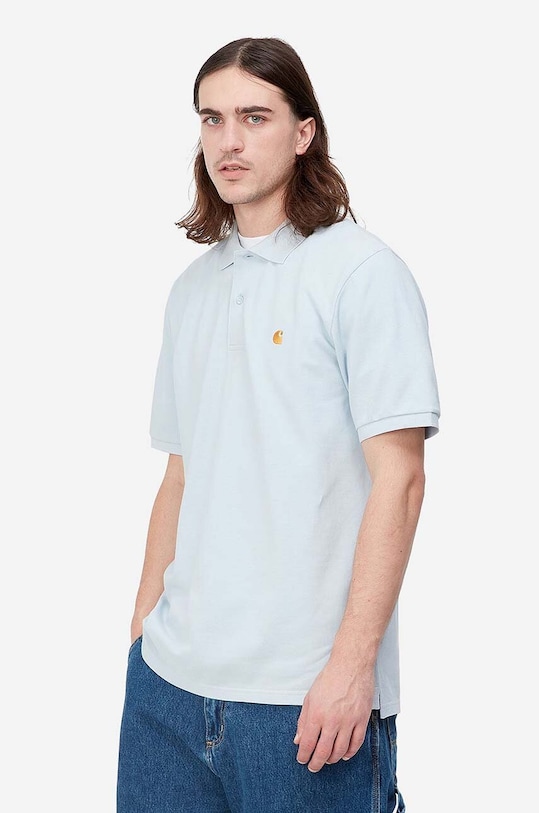 Carhartt WIP polo in cotone regolare blu I023807
