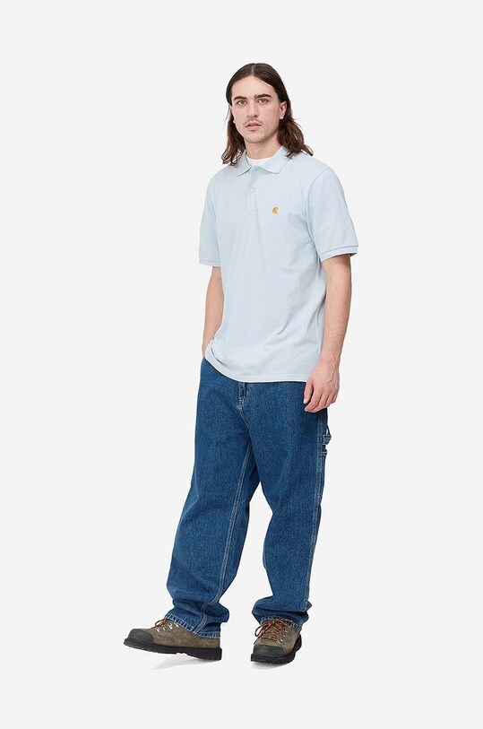 Carhartt WIP cotton polo shirt blue I023807