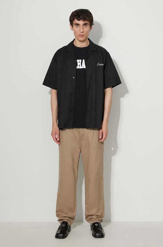 Βαμβακερό μπλουζάκι Carhartt WIP I028990 μαύρο AW23