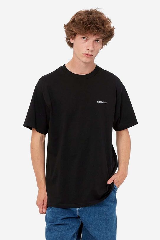 Carhartt WIP cotton T-shirt Script Embroidery regular black I030435