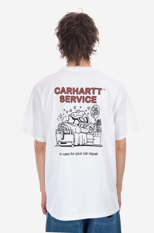 Carhartt WIP cotton T-shirt Car Repair T-shirt Planet friendly white I031756