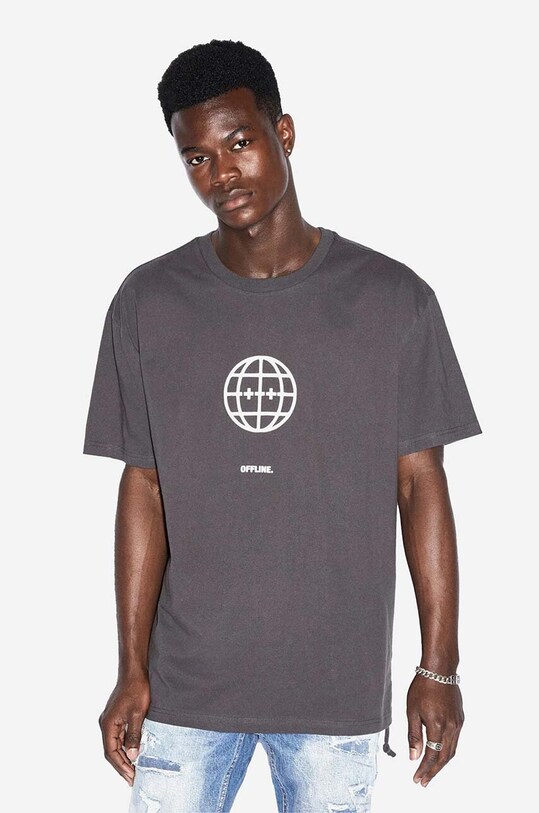 KSUBI t-shirt bawełniany czarny MSP23TE009