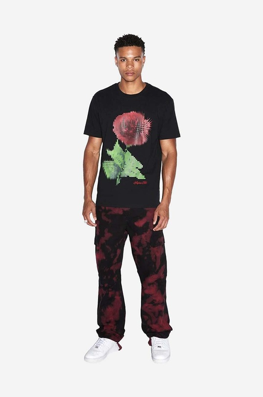 KSUBI t-shirt bawełniany nadruk czarny MSP23TE014