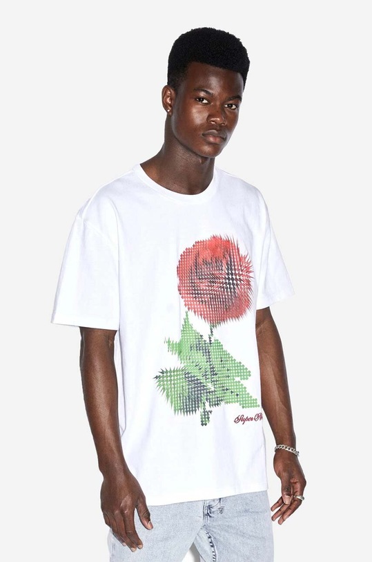 KSUBI tricou din bumbac print alb MSP23TE015