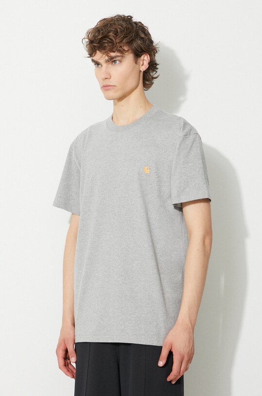 Βαμβακερό μπλουζάκι Carhartt WIPS/S Chase T-shirt γκρί I026391.00MXX