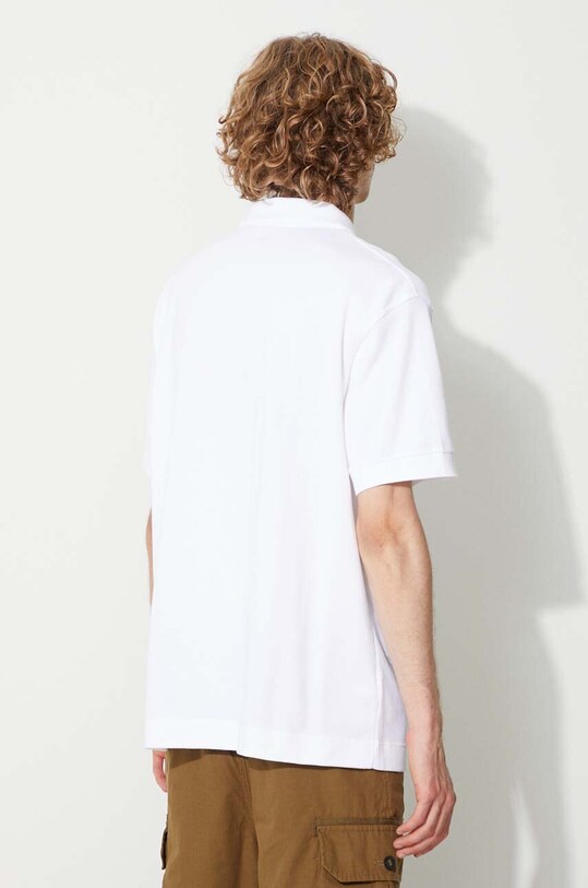 Дрехи Памучна тениска с яка Lacoste 267209 бял