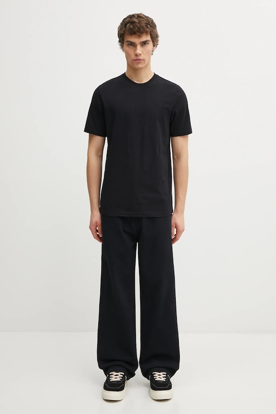 Хлопковая футболка Samsoe Samsoe M10000001 чёрный