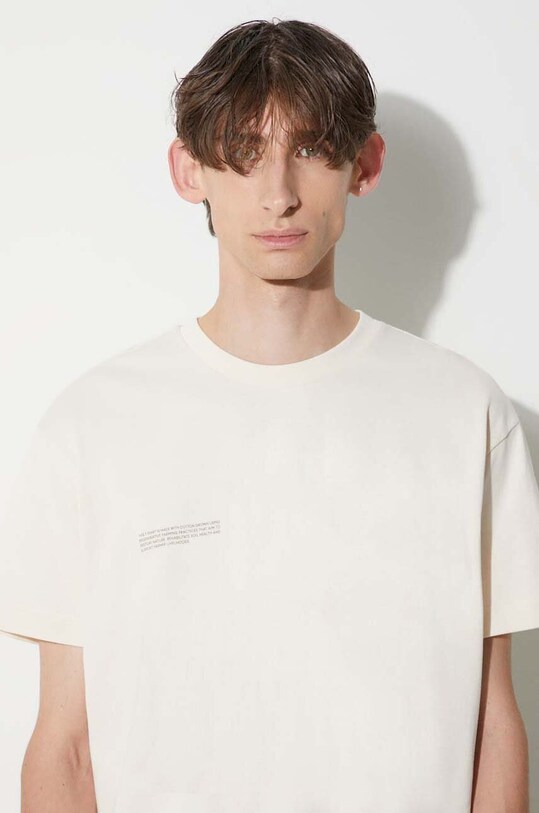 Памучна тениска Pangaia 10001012 бежов