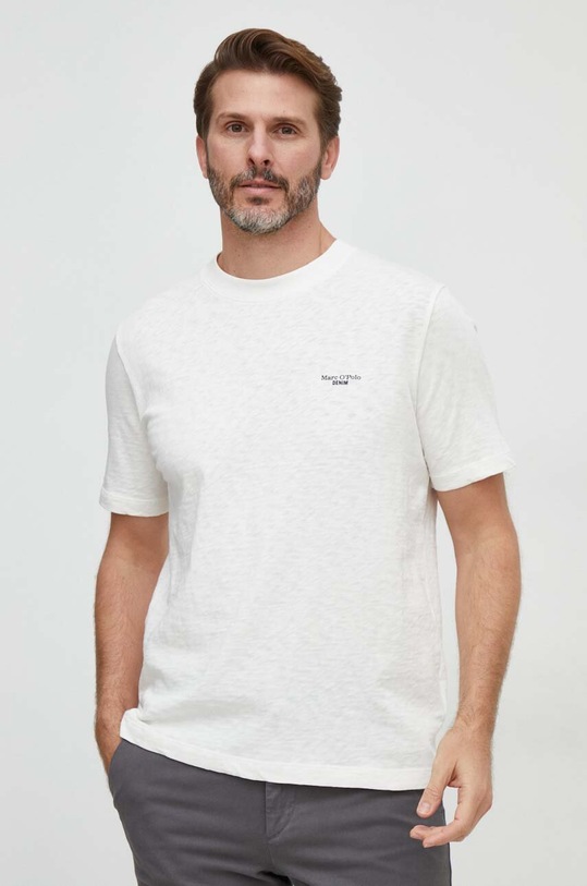 Marc O'Polo t-shirt bawełniany bawełna beżowy M61223251098