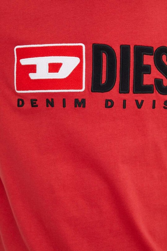 Bavlnené tričko Diesel T-DIEGOR-DIV A03766.0GRAI červená
