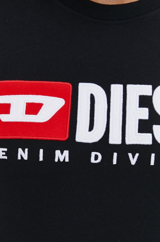Diesel t-shirt bawełniany T-DIEGOR-DIV A03766.0GRAI czarny