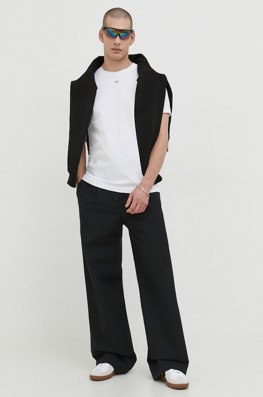 Хлопковая футболка Diesel A04081.0GRAI белый AA00