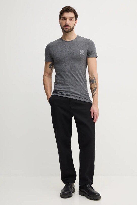 Versace tricou din bumbac AUU01005.1A10011 gri AA00