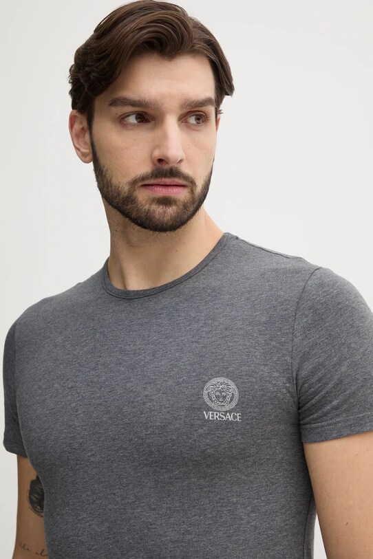 Versace tricou din bumbac gri AUU01005.1A10011