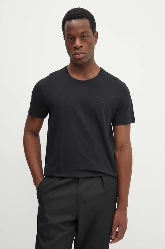 Bavlnené tričko BOSS 2-pak TShirtRN 2P Comfort čierna 50475294