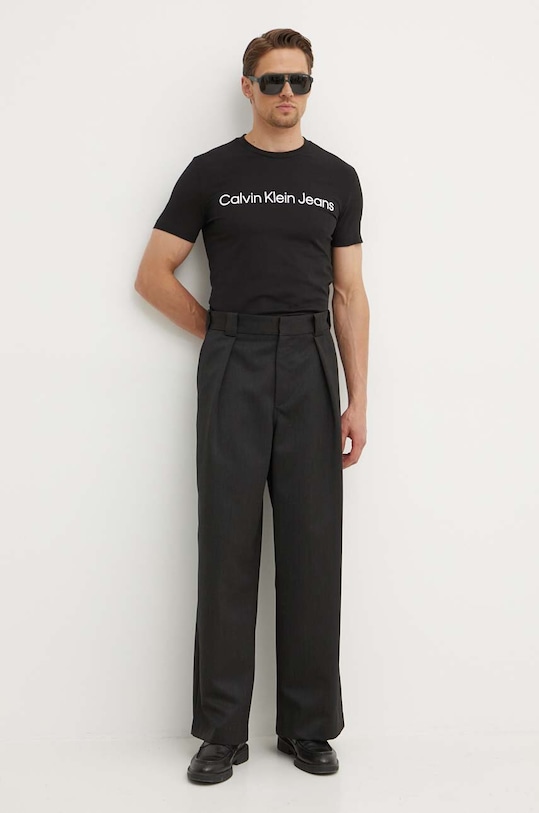 Хлопковая футболка Calvin Klein Jeans J30J322552 чёрный AA00